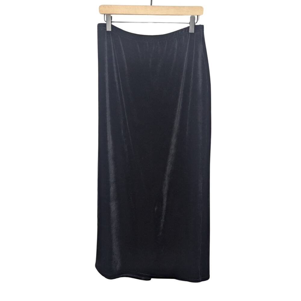 VTG Clio Skirt Womens Large Black Velvet Maxi Whimsigoth Fairy Grunge 90s Y2K